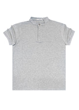 GUF CLOTHING Κοντομάνικη μπλούζα γκρι Mao Polo Slim Fit 00124-3-grey CP2200