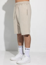 Ανδρική βερμούδα Vinyl Art Clothing - 02520-77 - regular fit premium washed shorts μπεζ
