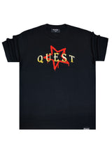QUEST CLOTHING Ανδρική κοντομάνικη μπλούζα μαύρη 03-CS-black