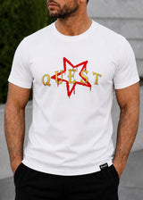 QUEST CLOTHING Ανδρική κοντομάνικη μπλούζα λευκή 03-CS-white