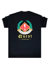 QUEST CLOTHING Ανδρική κοντομάνικη μπλούζα μαύρη 07-GRCU-black