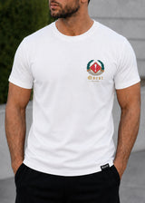 QUEST CLOTHING Ανδρική κοντομάνικη μπλούζα λευκή 07-GRCU-white