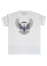 QUEST CLOTHING Ανδρική κοντομάνικη μπλούζα λευκή 08 FREB-white