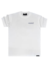QUEST CLOTHING Ανδρική κοντομάνικη μπλούζα λευκή 08 FREB-white