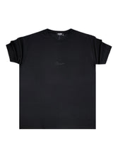 CLOSE SOCIETY Ανδρική κοντομάνικη μπλούζα μαύρη Calligraphy black logo 100-15-black