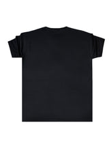 CLOSE SOCIETY Ανδρική κοντομάνικη μπλούζα μαύρη Calligraphy White Logo 100-16-black