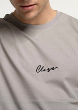 Ανδρική κοντομάνικη μπλούζα Close Society-100-15-grey simple logo