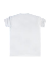CLOSE SOCIETY Ανδρική κοντομάνικη μπλούζα λευκή Calligraphy black logo 100-15-white