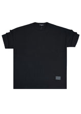 CLOSE SOCIETY - Ανδρικό oversized rip t-shirt - Μαύρο 12000