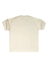 CLOSE SOCIETY Ανδρική κοντομάνικη μπλούζα ριπ oversized simple rip 12000-beige