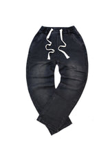 GUF CLOTHING Ανδρικό τζιν παντελόνι Baggy με λάστιχο στη μέση 133-black