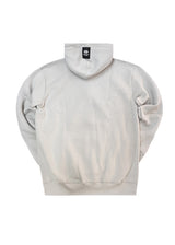 Ανδρική ζακέτα φούτερ με κουκούλα New wave clothing -1400- basic logo zip-up hoodie - ανοιχτό γκρι