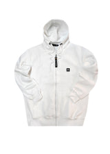 Ανδρική ζακέτα φούτερ με κουκούλα New wave clothing -1400- basic logo zip-up hoodie - white