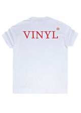 Ανδρική κοντομάνικη μπλούζα Vinyl Art Clothing - 14374-02 - cotton oversized fit - authentically you t-shirt λευκό