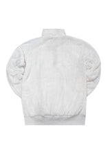 Ανδρική φούτερ με κολάρο New wave clothing - 232-39 - half zip sherpa design λευκό