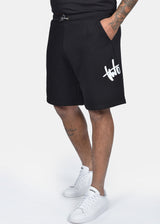 TWO BROTHERS Ανδρική βερμούδα μαύρη Graffiti LogoBT-25870-black