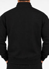 TWO BROTHERS - Ανδρικό μακρυμάνικο φούτερ Half Zip - Μαύρο BF-26400