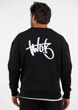 TWO BROTHERS - Ανδρικό μακρυμάνικο φούτερ Round Neck - Μαύρο BF-26460
