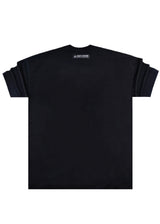 Ανδρική κοντομάνικη μπλούζα Tony couper - TO25/14 - black line oversized t-shirt μαύρο