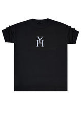 Ανδρική κοντομάνικη μπλούζα Henry clothing-3-610-black Henry HY μαύρο
