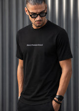 Ανδρική κοντομάνικη μπλούζα Henry clothing 3-613 μαύρη