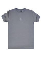 Ανδρική κοντομάνικη μπλούζα Henry clothing-3-617-grey