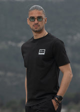 Ανδρική κοντομάνικη μπλούζα Henry clothing 3-619-μαύρη