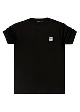 HENRY CLOTHING - Ανδρικό relaxed oversized t-shirt - Μαύρο3-638