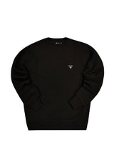 Ανδρικό φούτερ Henry clothing-3-650-sweatshirt small triangle logo μαύρο