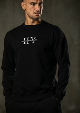 Ανδρικό φούτερ Henry clothing-3-652-sweatshirt urban clothing logo μαύρο
