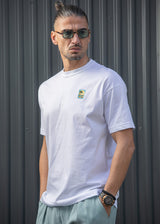 HENRY CLOTHING - Ανδρικό relaxed oversized t-shirt - Λευκό 3-701