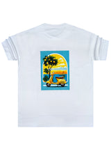 HENRY CLOTHING - Ανδρικό relaxed oversized t-shirt - Λευκό 3-701