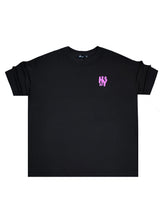 Ανδρική κοντομάνικη μπλούζα Henry clothing-3-707- i'm always on my own mind oversised t-shirt μαύρο