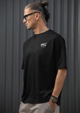 Ανδρική κοντομάνικη μπλούζα Henry clothing-3-711-calligraphy t-shirt μαύρο