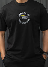 HENRY CLOTHING - Ανδρικό regular t-shirt - Μαύρο 3-712