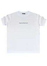 Ανδρική κοντομάνικη μπλούζα Henry Clothing - 3-722 - Henry premium regular fit tee λευκό