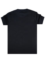 HENRY CLOTHING - Ανδρικό relaxed oversized t-shirt - Μαύρο 3-722
