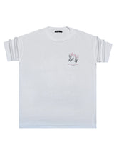 HENRY CLOTHING Ανδρική κοντομάνικη μπλούζα λευκή La Vie En Rose 3-729-white