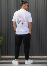 HENRY CLOTHING Ανδρική κοντομάνικη μπλούζα λευκή La Vie En Rose 3-729-white