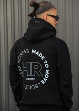 Ανδρικό φούτερ με κουκούλα Henry Clothing-3-761-black-statement back print