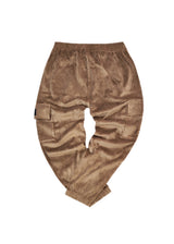 HENRY CLOTHING Ανδρικό παντελόνι cargo κοτλέ καφέ 5-102-brown