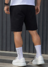 HENRY CLOTHING Ανδρική βερμούδα μαύρη 5-202-black