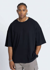 Ανδρική κοντομάνικη μπλούζα DEVOTED-55031B-black oversized Devoted
