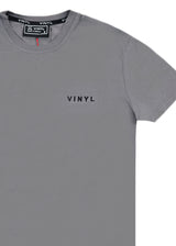 Αντρική κοντομάνικη μπλούζα - Vinyl Art Clothing - 59420-09 - needlecraft logo regular fit t-shirt γκρι