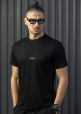 HENRY CLOTHING Ανδρική κοντομάνικη μπλούζα μαύρη 7-001-black