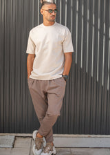 Ανδρικό παντελόνι Henry clothing - 8-030 - simple pants καφέ