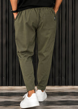 HENRY CLOTHING Ανδρικό ανοιξιάτικο παντελόνι χακί 8-030-khaki