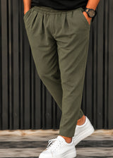 HENRY CLOTHING Ανδρικό ανοιξιάτικο παντελόνι χακί 8-030-khaki