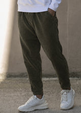 HENRY CLOTHING Ανδρικό παντελόνι κοτλέ χακί 8-032-khaki