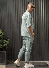 HENRY CLOTHING - Ανδρικό ανοιξιάτικο παντελόνι - βεραμάν 8-102